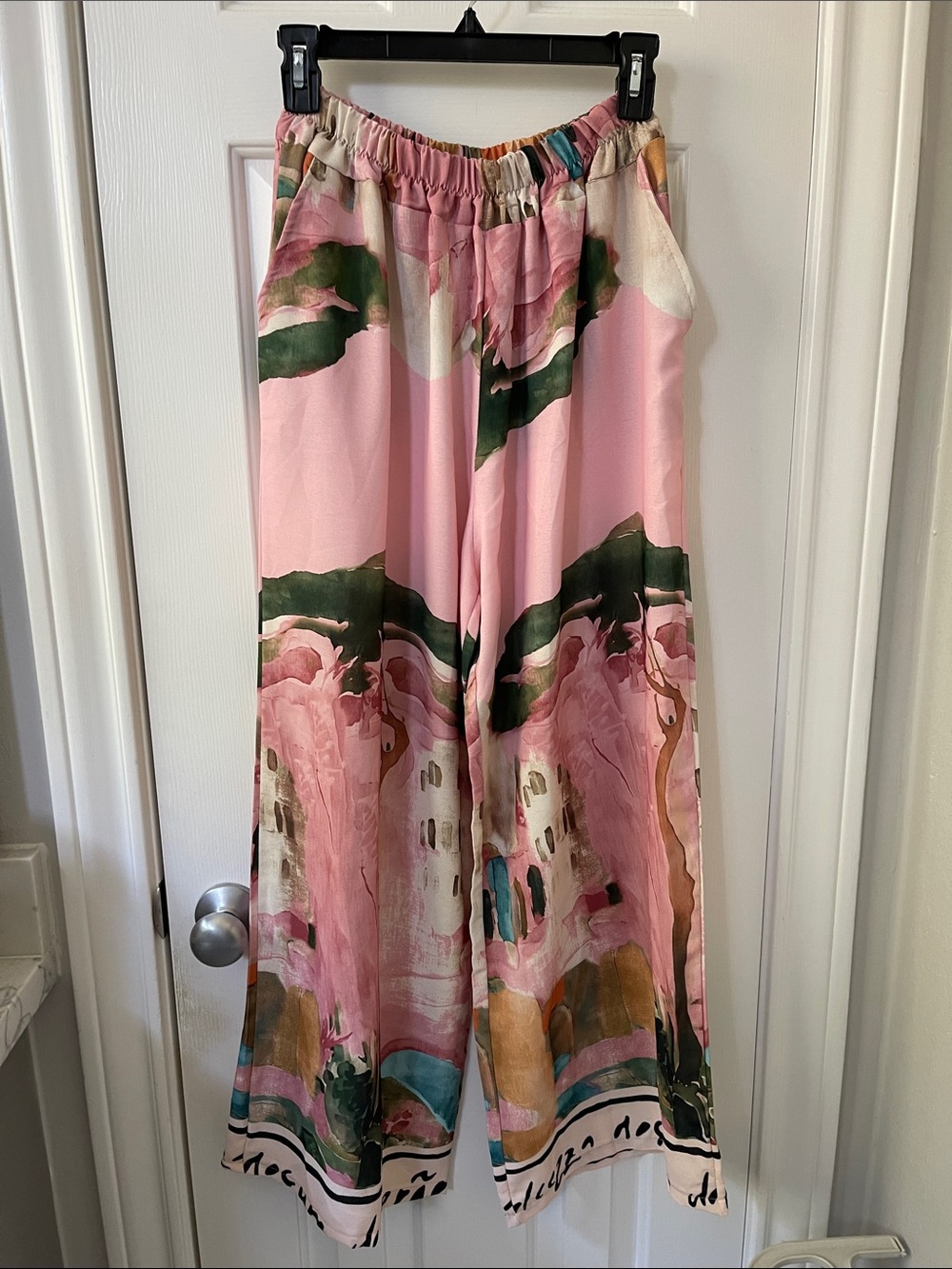 MADE IN ITALY I Wide-Leg Printed Palazzo Pants